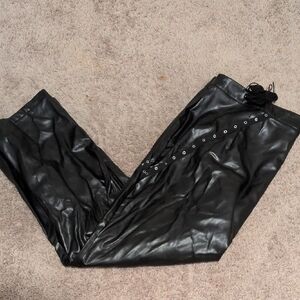 PrettyLittleThing Black Faux Leather Pants